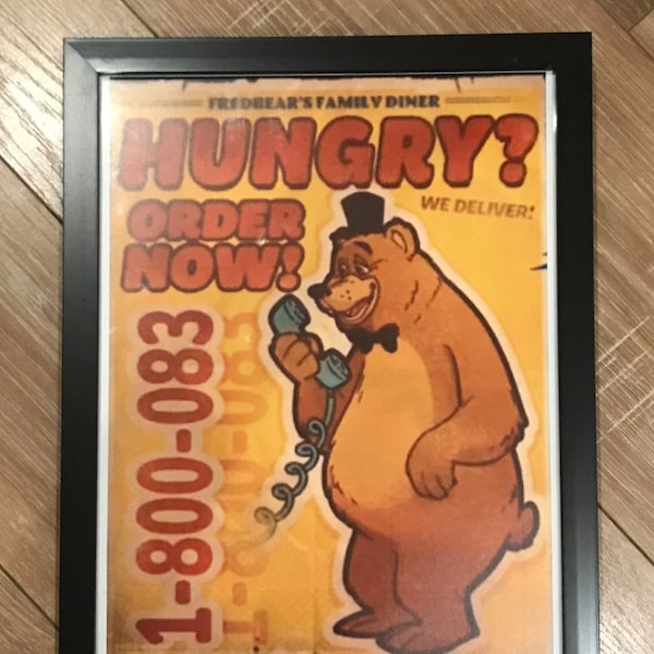 Fredbears Family Diner Hungry Order Now Five Nights At Freddy’s Security Breach Framed Poster