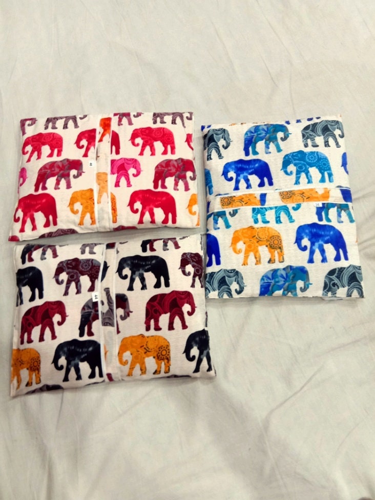 Handmade Boho Elephant Print Silk Pajama Set