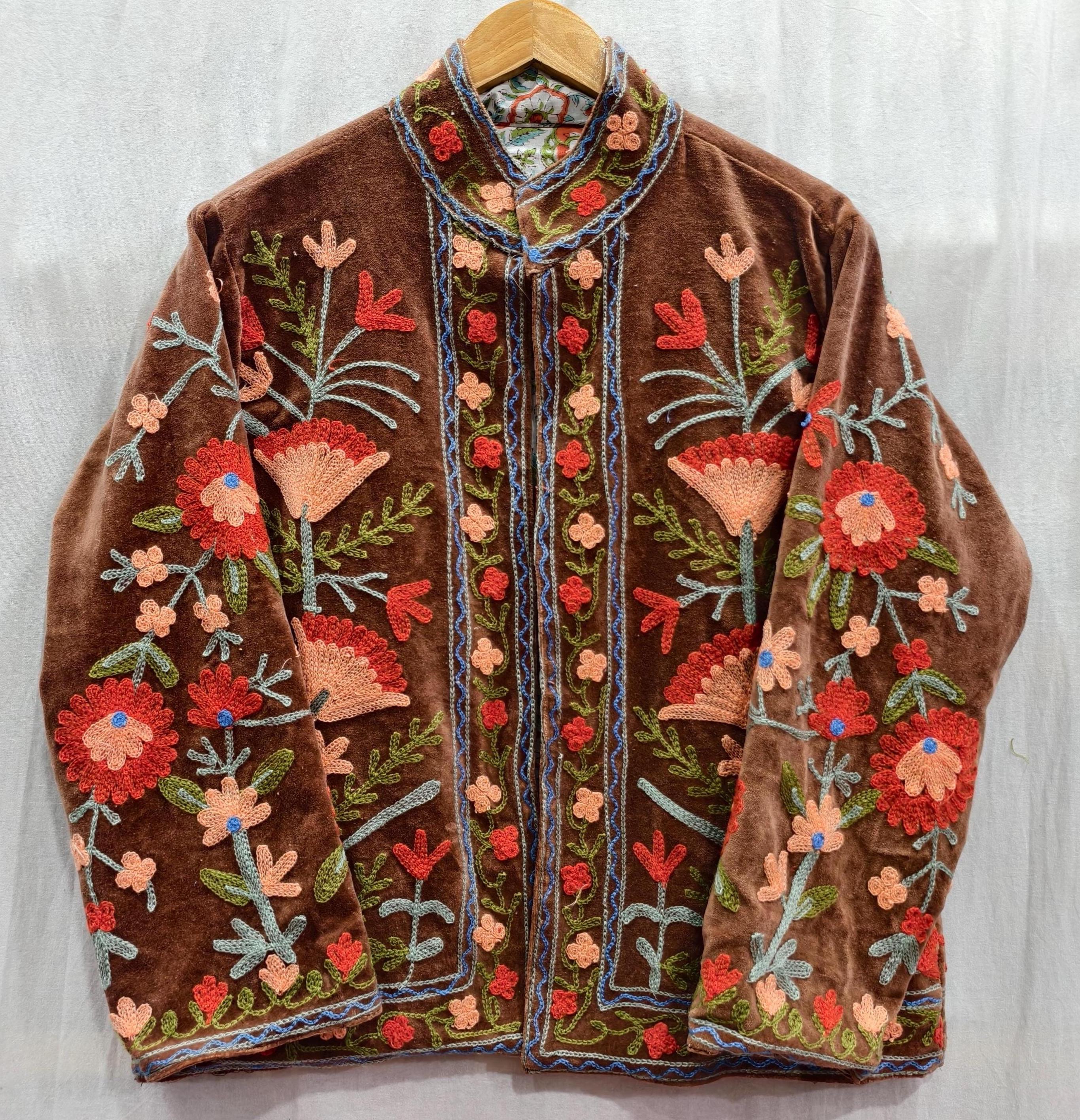 Hand Embroidered Velvet Suzani Jacket: Boho Hippie Style - Etsy