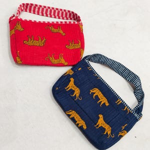 Block Print Cotton Sling Bag Set: Handmade Boho Crossbody