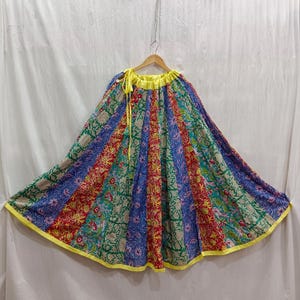 Multi Color Long Skirt, Women Wear Skirt, Indian Skirt, Unique Design Skirt, Tiered Skirts, Cotton Comfortable Skirts, Adjustable Skirts,***