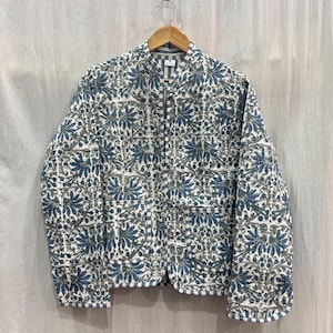Reversible Cotton Quilted Jacket Short Jacket Handmade Stripe Piping Jacket Bohemian Winter wear Coat For Women&#39;s New Style
