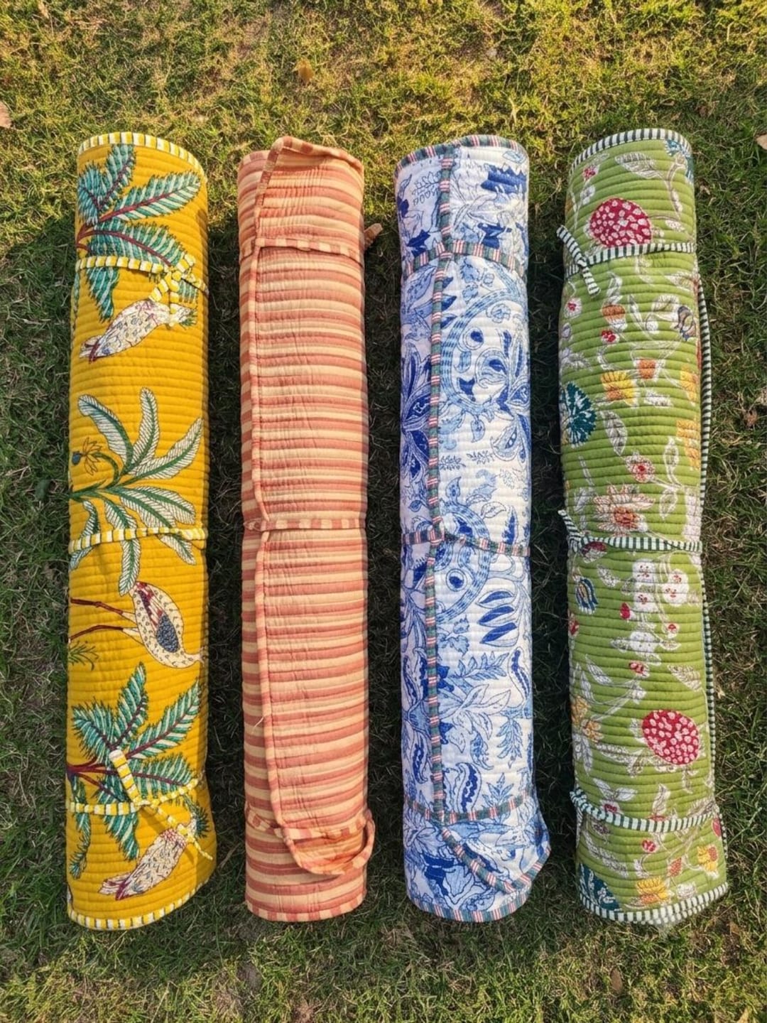 Handwoven Cotton Yoga Mat Organic Quilted - Etsy