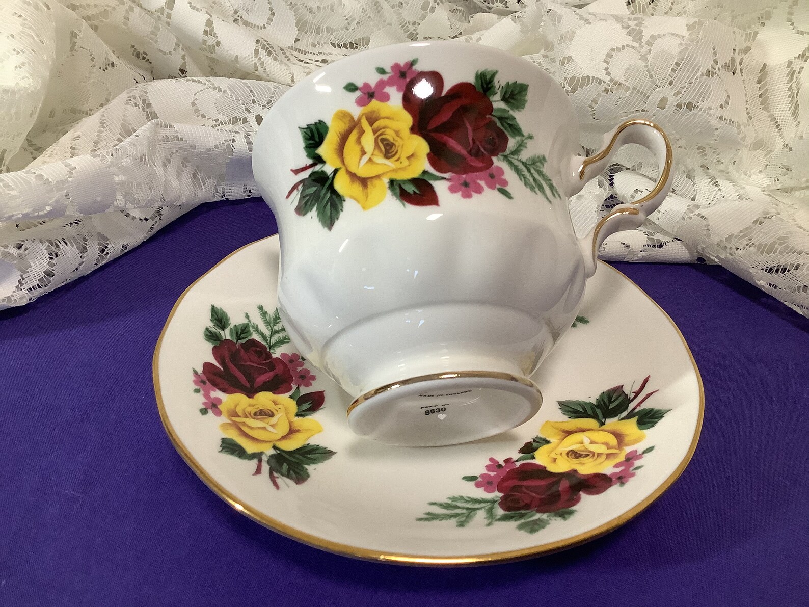 Beautiful vintage Queen Anne bone China cup/saucer pattern Etsy