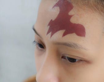 Tatuaje de cicatriz en llamas en la frente 6.2x5.9 cm / Hulu Disney Netflix / Personalización disponible / Efectos especiales Halloween Cosplay