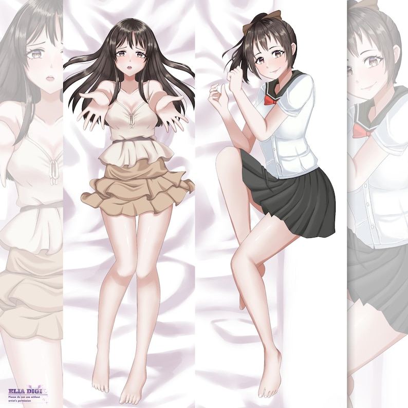 Custom dakimakura anime art male original character, Uniform japanese style, custom gift