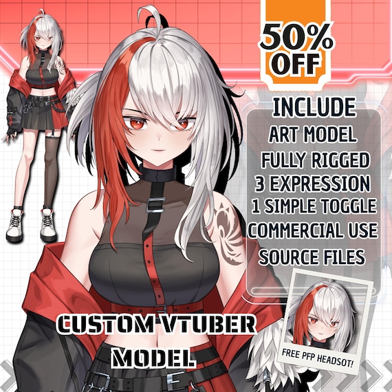 Custom Vtuber Model Rigging|Live 2D Anime avatar Commission for streaming youtube and twitch