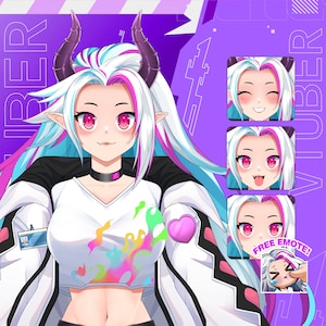 CUSTOM VTUBER | Live2D Rigged | Vtube Studio Ready | Vtuber Model Free | VTuber | Custom Female or Male | Anime | Custom Demon | Funny
