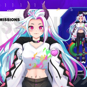 Vtuber-model | Live2D Vtuber Custom mannelijk of vrouwelijk | live2d-model | Vtuber-ontwerp | Commercieel gebruik (NA AANBETALING)