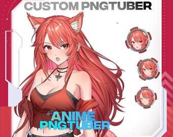 Custom Anime PNGTuber Avatar | Reactive Streaming Character Commission