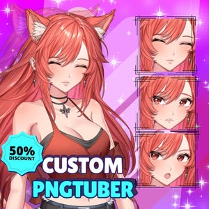 カスタム PngTuber | ストリーミング用 PNGtuber コミッション | Pngtuber コミッション | Pngtuber アバター | カスタムかわいい PNGTuber | ちび PNGTuber
