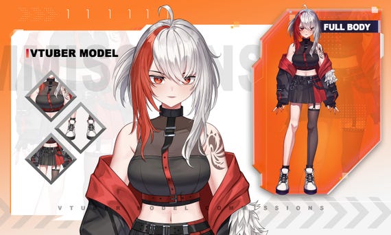 Custom Vtuber Model Rigging|Live 2D Anime avatar Commissionn for streaming youtube and twitch