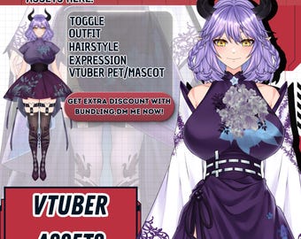 Custom VTuber Assets Commission,VTuber models Add ons,Props, Expressions & Outfit Extras