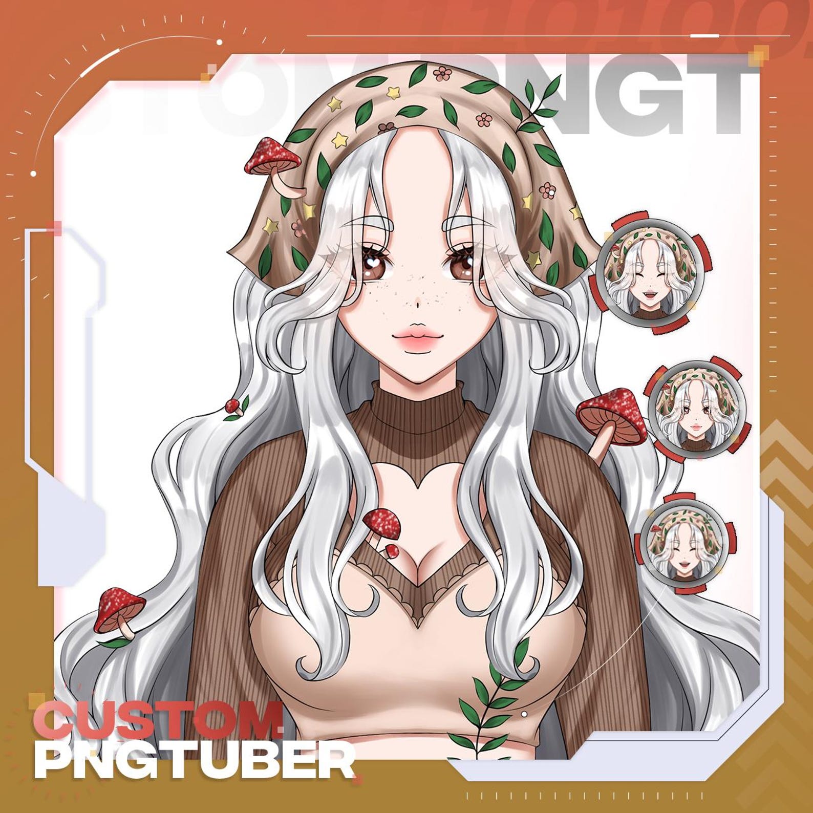 Custom Anime Pngtuber Avatar | Reactive Streaming Character Commission ...