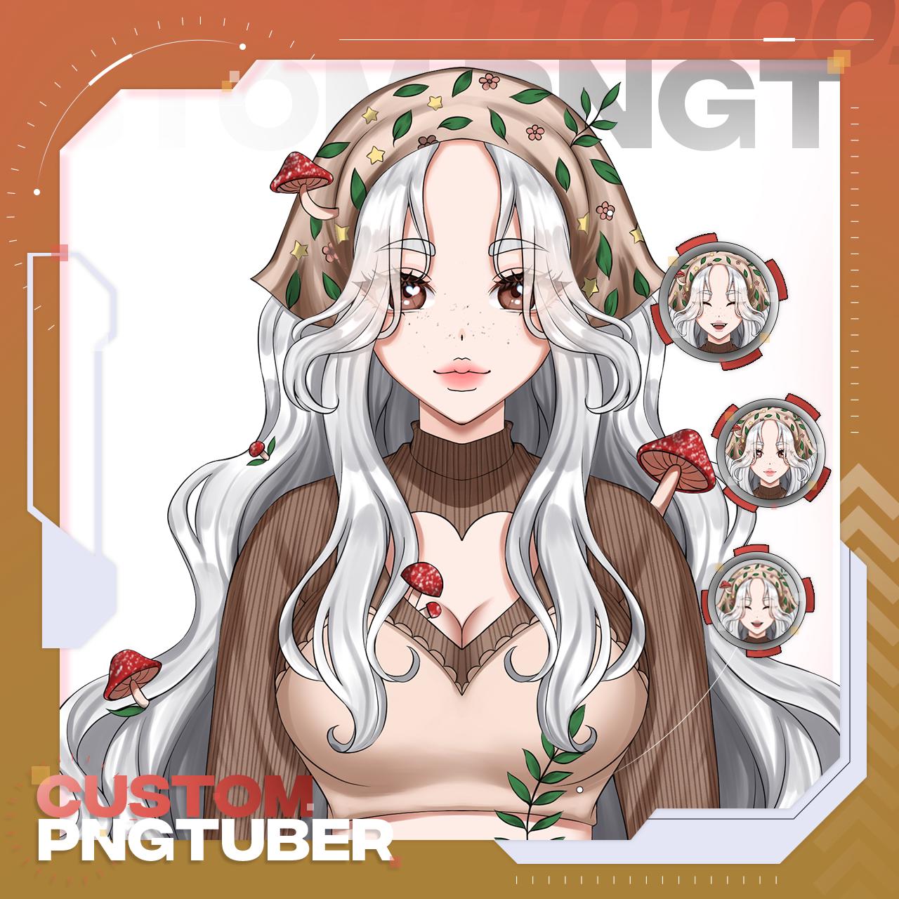 Custom Anime Pngtuber Avatar | Reactive Streaming Character Commission ...