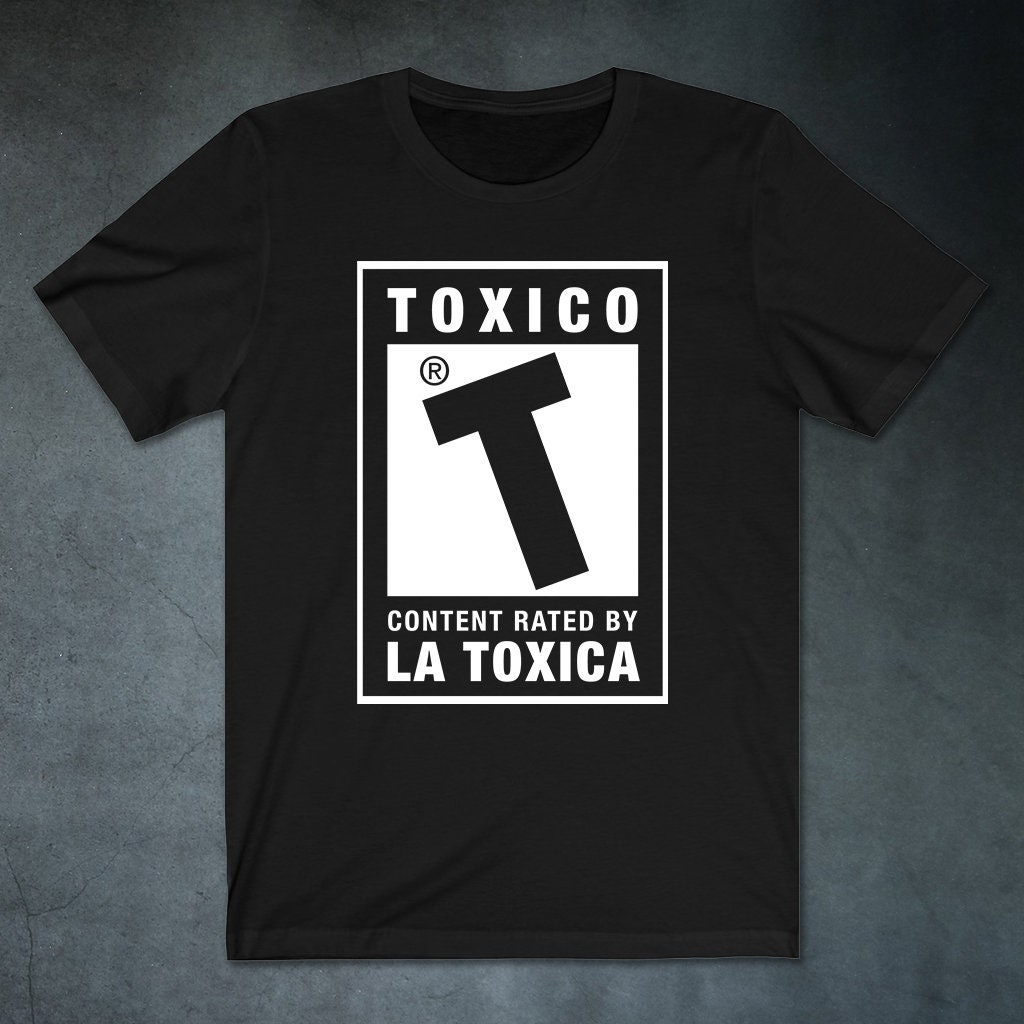 EL TOXICO PLAYERA NEGRA LOGO DIABLO EL TOXICO OFFICIAL EN BLANCO 100%  ALGODON