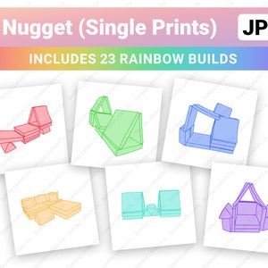 2 Play Couch Rainbow Builds - 23 Builds for Print (Digital: JPG)