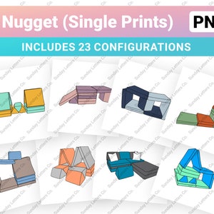 2 Nugget Play Couch Builds - 23 Builds for Print (Digital: PNG)