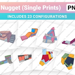 3 Nugget Play Couch Builds - 23 Builds for Print (Digital: PNG)