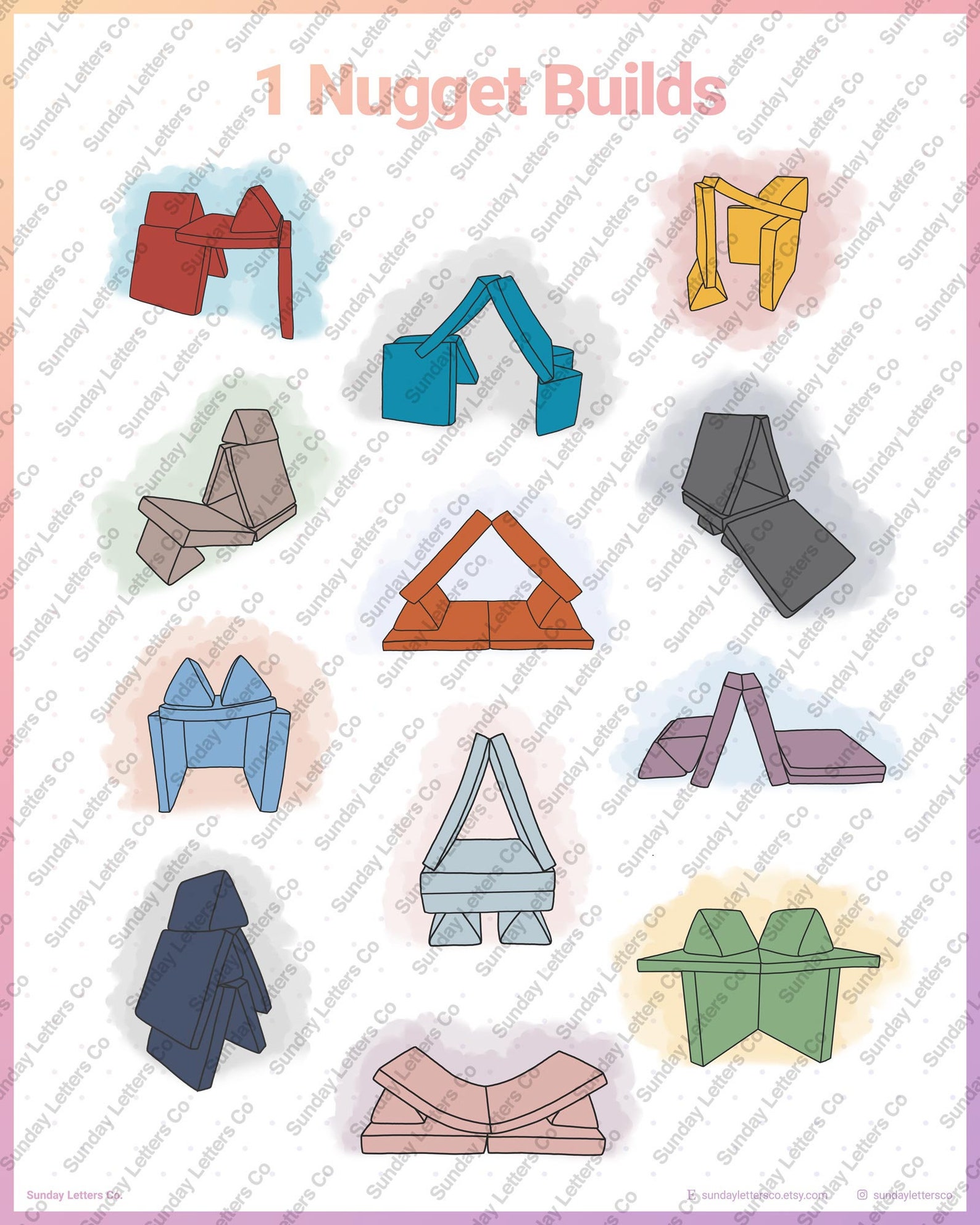 1 Nugget Builds Nugget Couch Ideas Poster Digital | Etsy