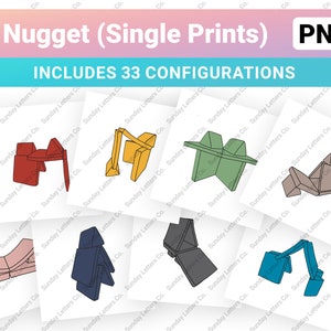 1 Nugget Play Couch Builds - 33 Builds for Print (Digital: PNG)
