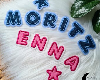 Letter appliqué, embroidered letter, patch, appliqué, iron-on patch, patch, embroidered appliqué, for ironing