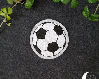 Fußball, Ball, Aufnäher, Patch, Applikation, Aufbügler, Bügelbild, Flicken, Stickapplikation, Verzierung, zum Aufbügeln, zum Nähen