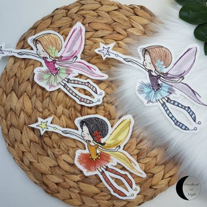 Fee, Fantasy, Elfe, Aufnäher, Patch, Applikation, Aufbügler, Bügelbild, Flicken, Stickapplikation, Verzierung, zum Aufbügeln, zum Nähen