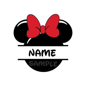 Personalized Minnie Mouse Name