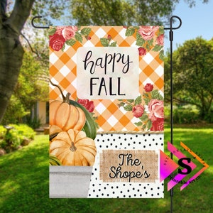 DIY Happy Fall Sublimation Fall Flag Printable Art Instant Digital Download