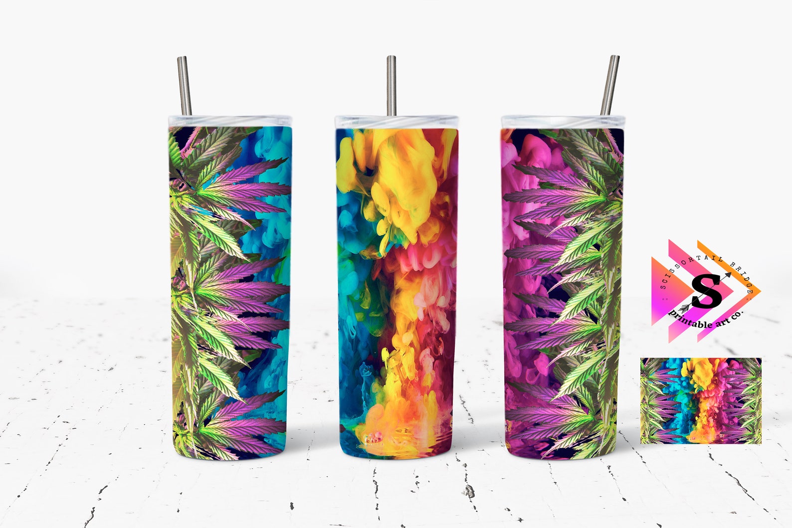 DIY Colored Smoke Weed Tumbler Sublimation Printable Instant Etsy