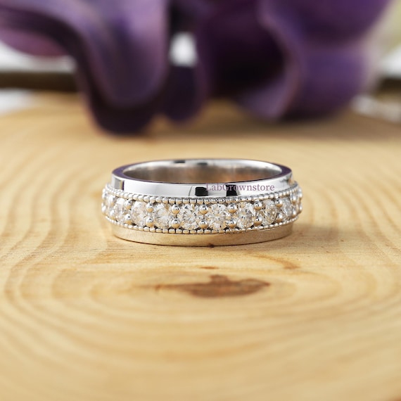 Single layer diamond band ring best sale