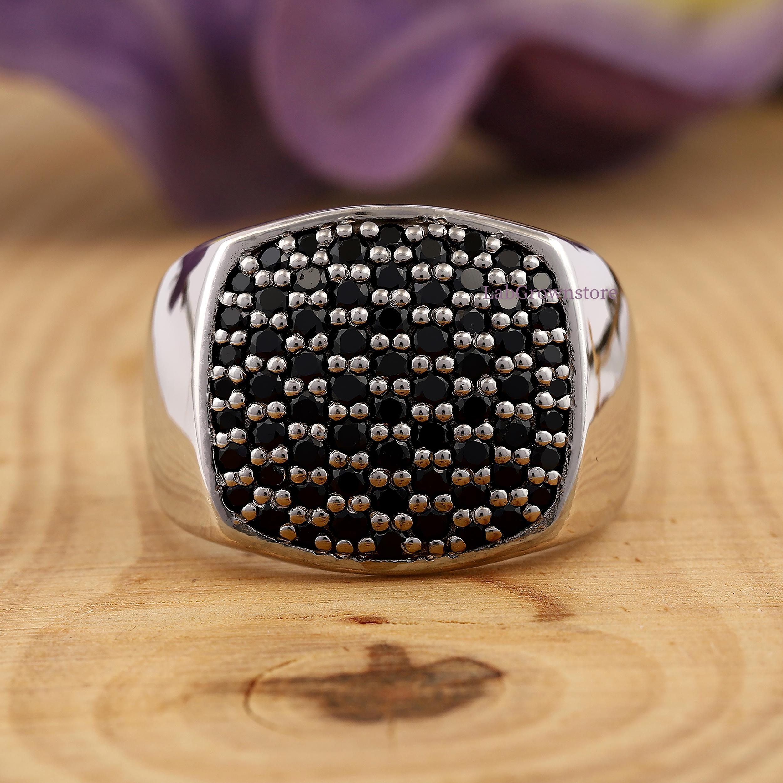 Iced Out Black Diamond Ring New Zealand