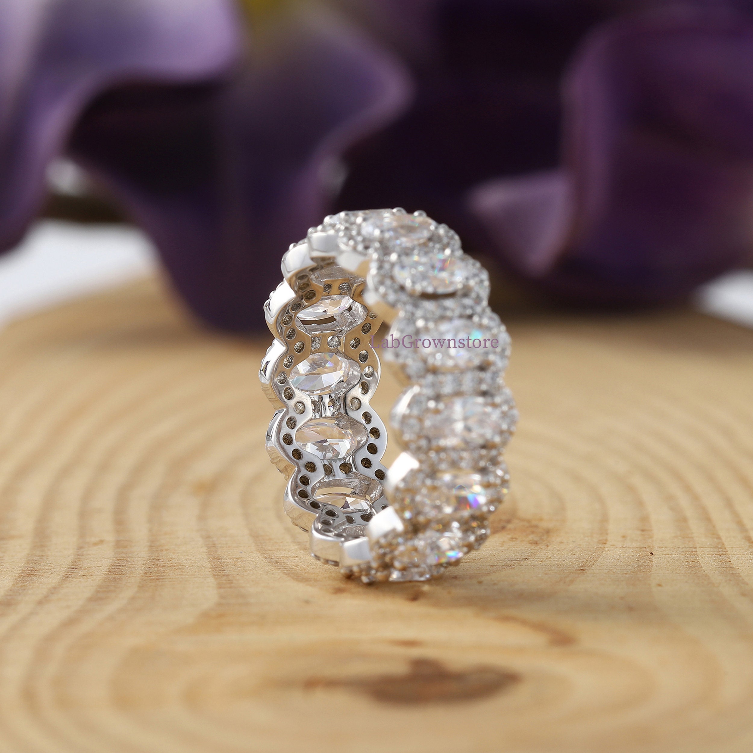 Halo diamond eternity band outlet