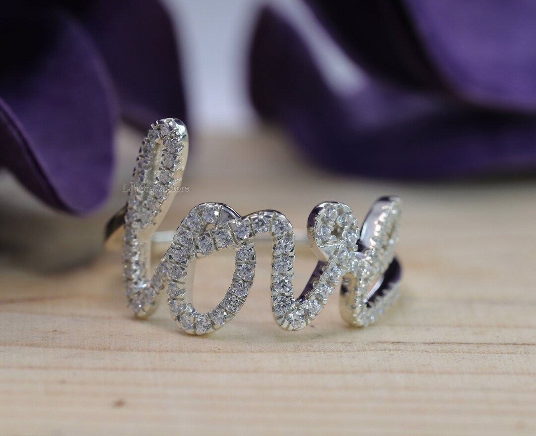 Diamant Liebe Ring Diamant Liebe Ring Diamant Liebe Etsy.de