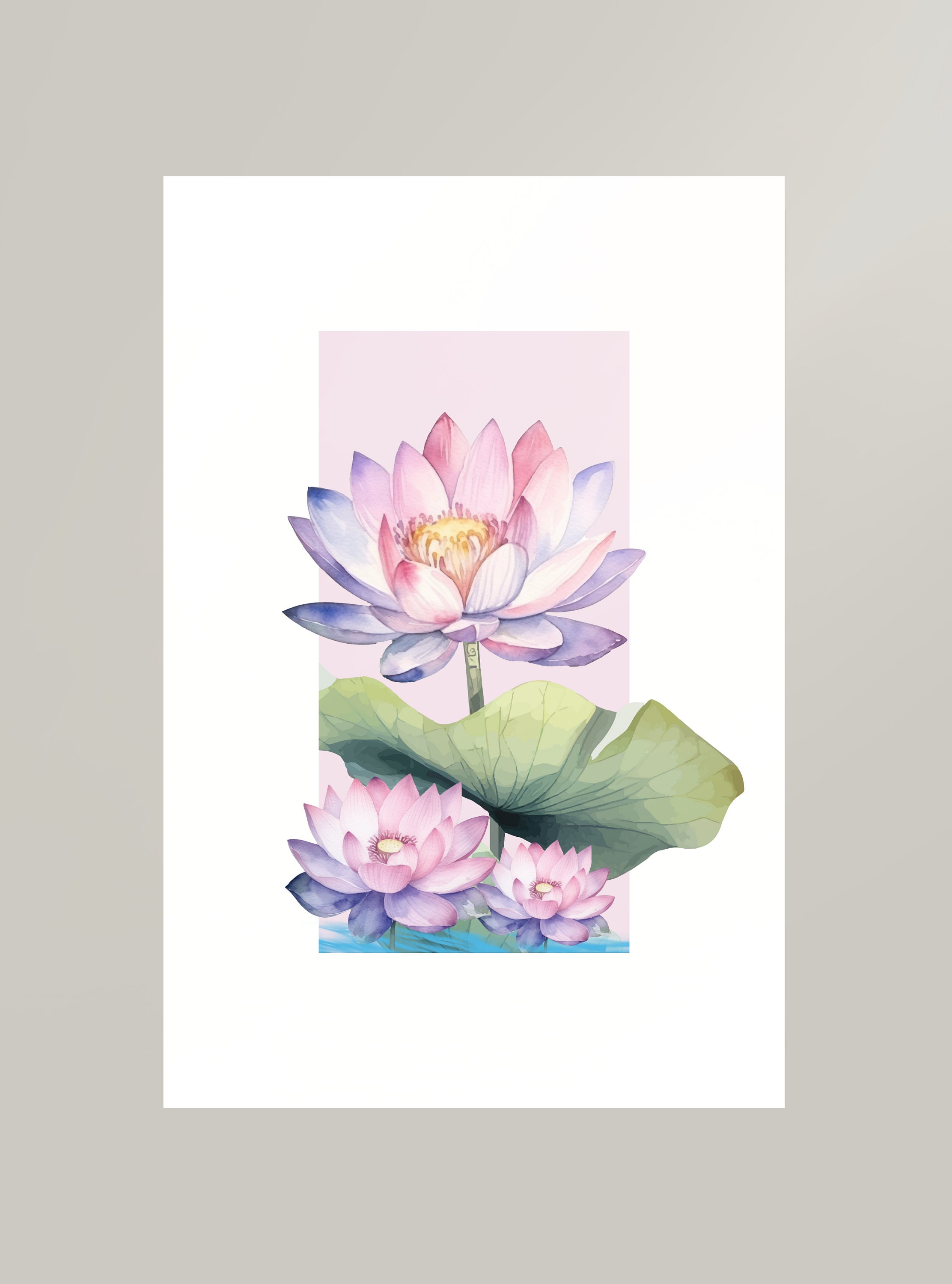 Lotus Flower Deco Wall Art Flower Print Flower Poster Gift Black Art ...