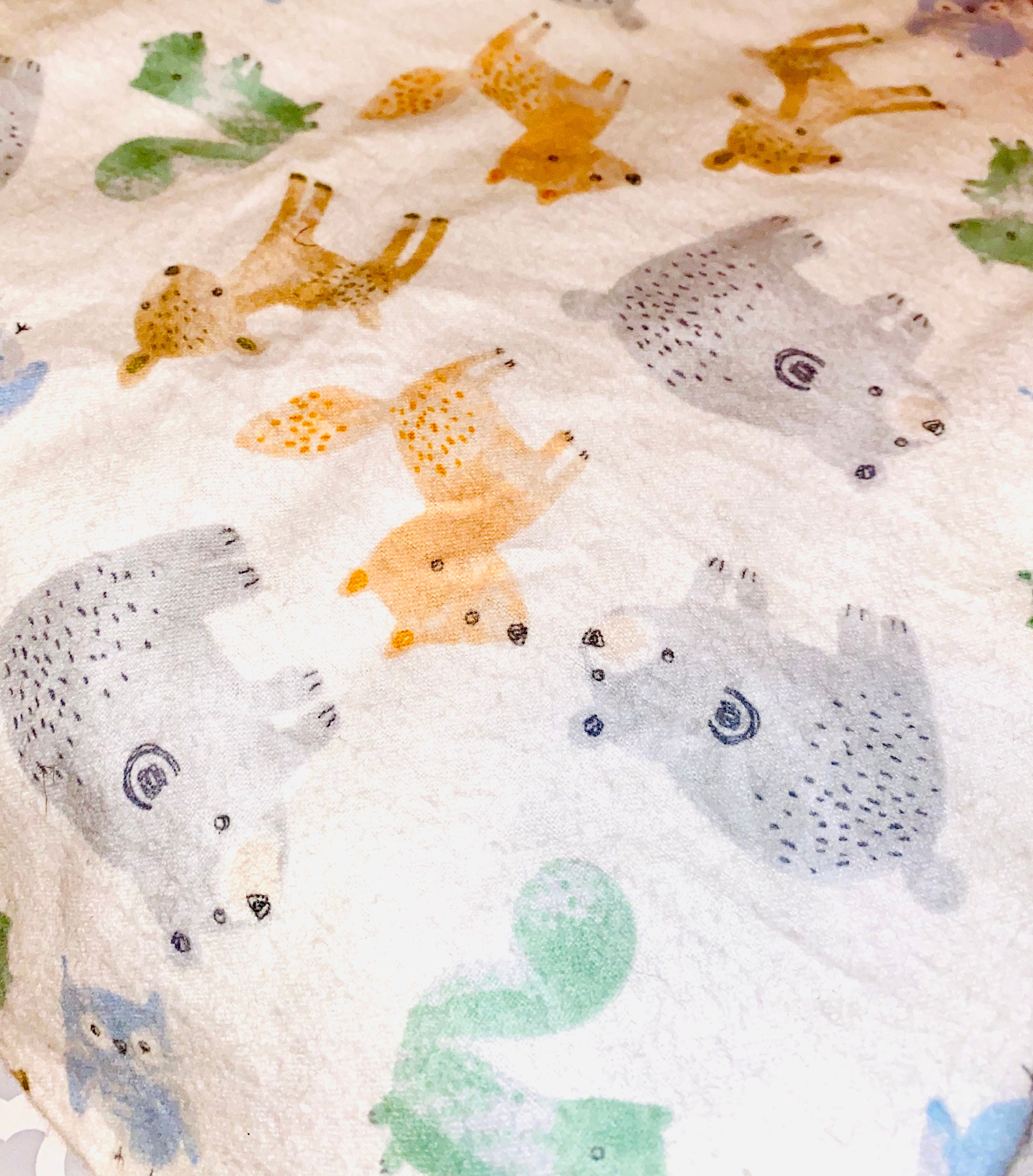 Reversible Animal Print unisex Baby Blanket with gray Etsy