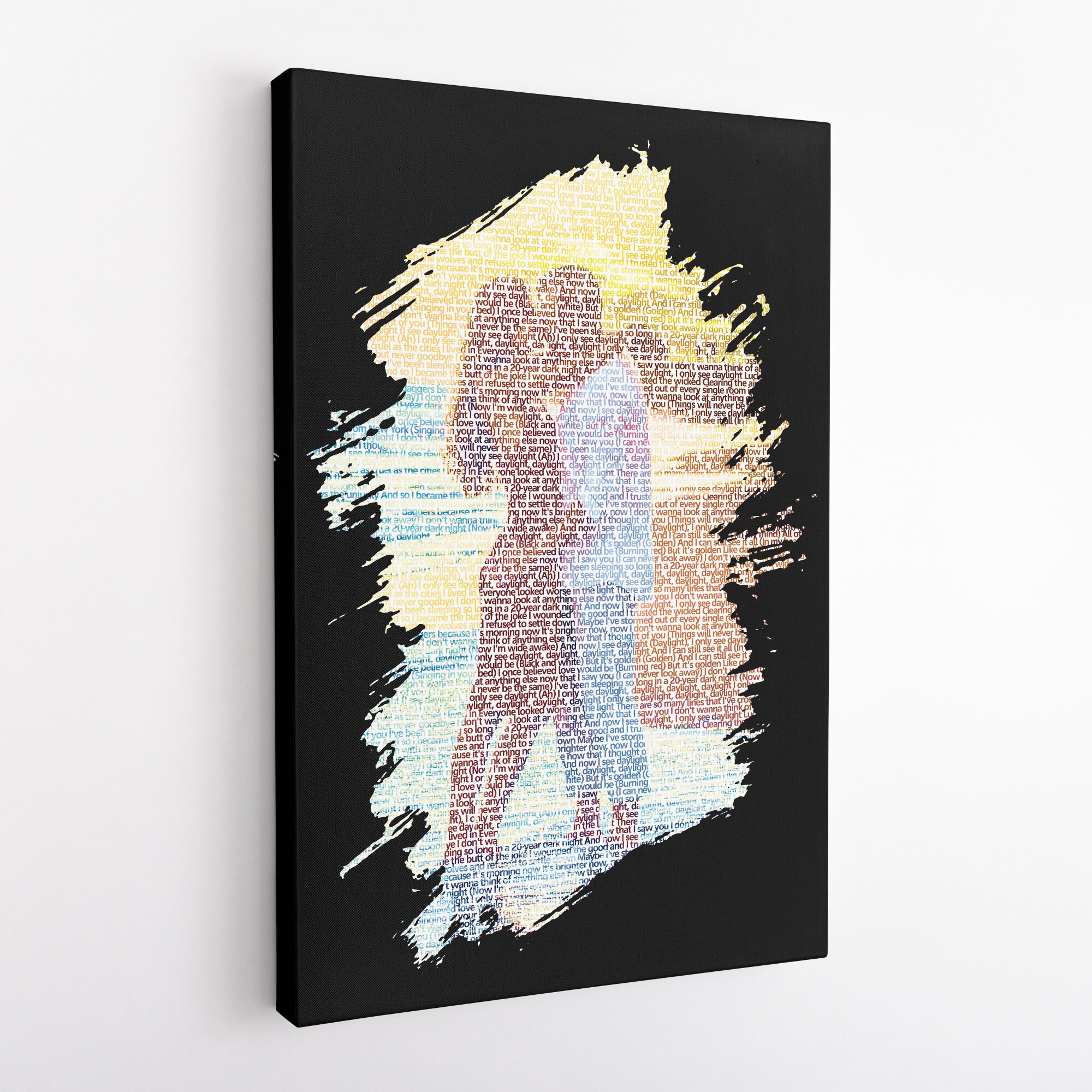 Custom Word Art Canvas Wall Decor Brush Stroke. Picture Made Etsy