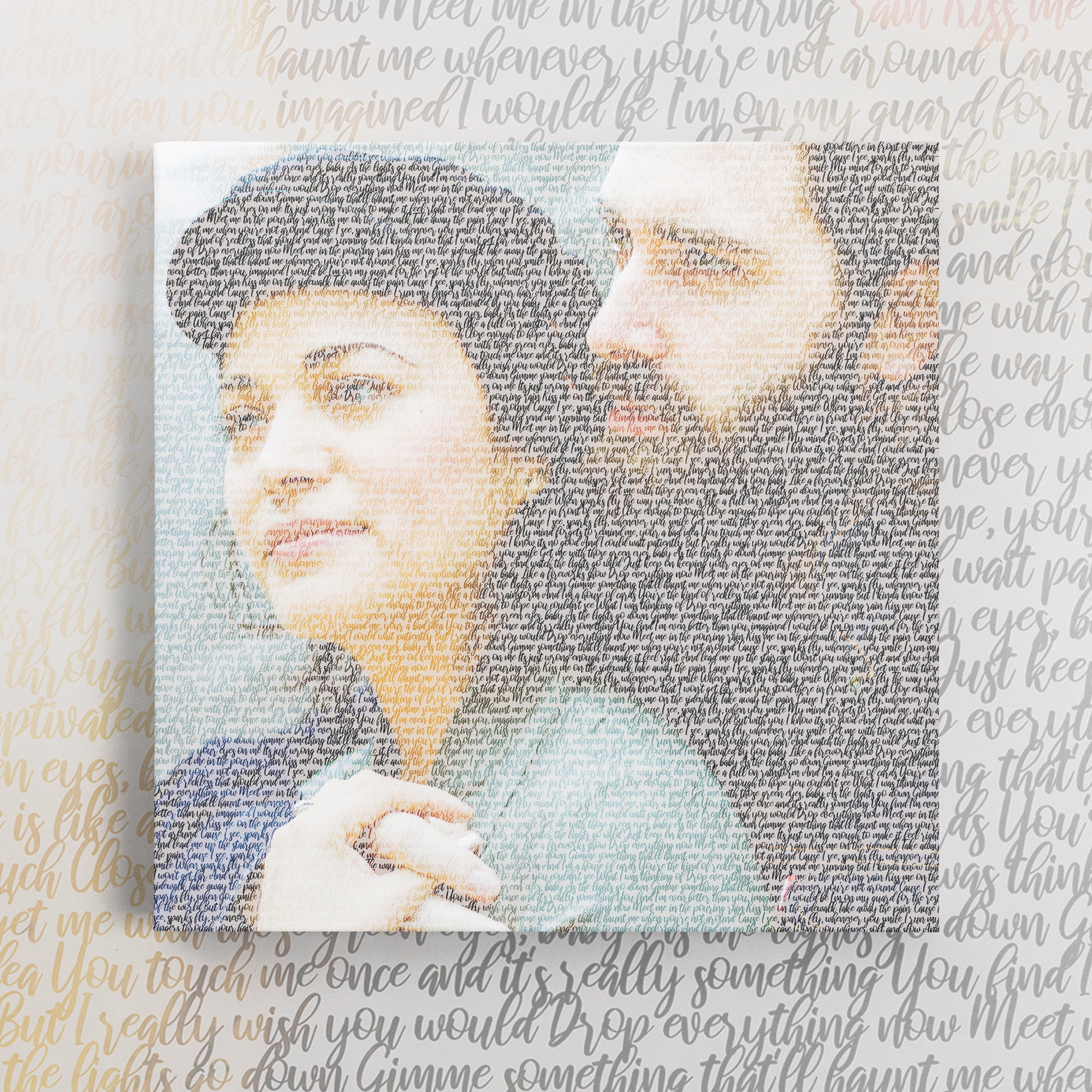 Custom Word Art Canvas Wall Decor. Picture Made by Text. Etsy