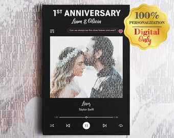 Wedding Song Lyrics Word Art Anniversary Gift (Digital Download)