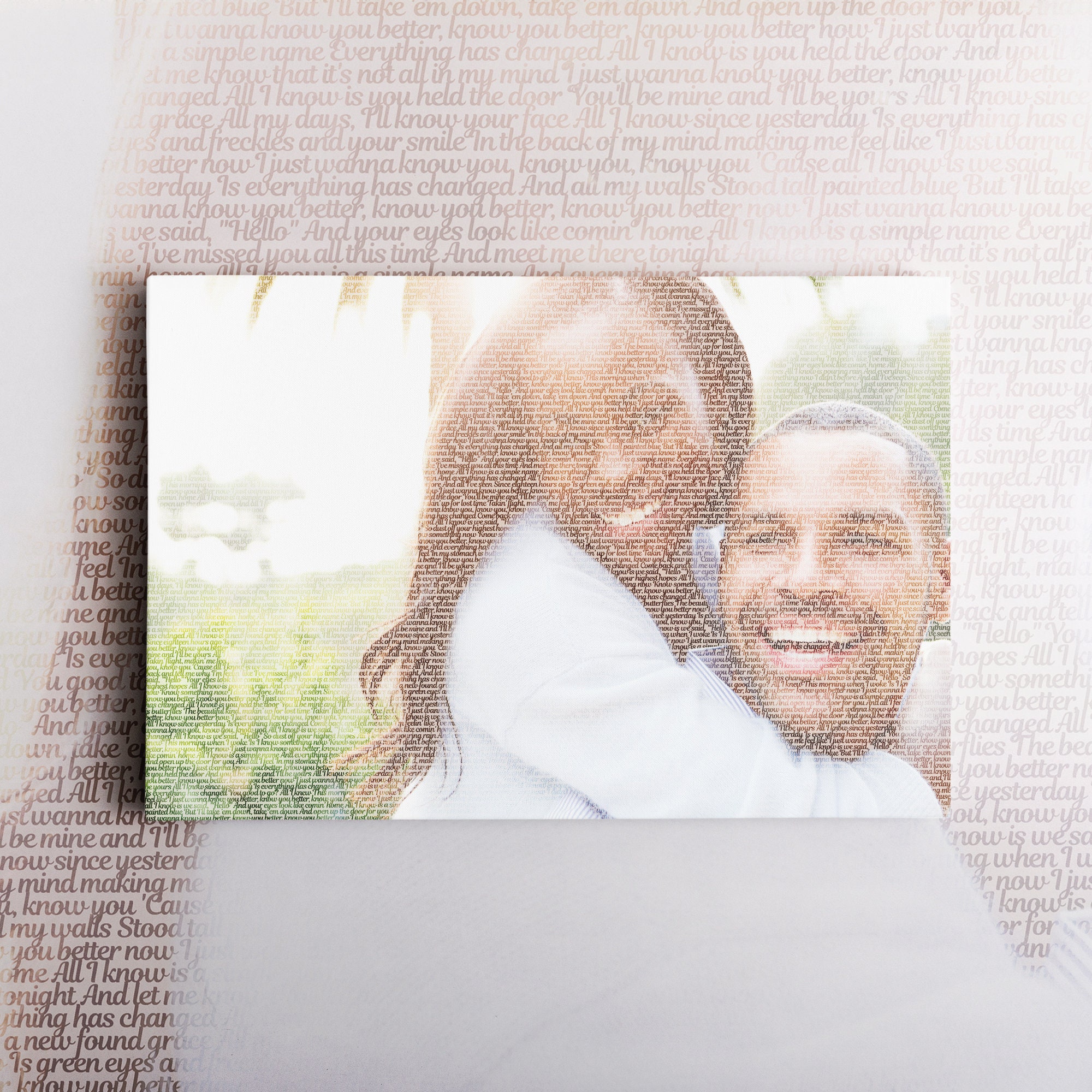 Custom Word Art Canvas Wall Decor. Picture Made by Text. Etsy