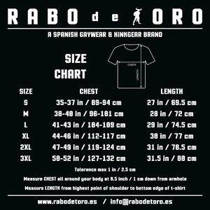 MINOTAUR Gay Men's Fetish Club Black T-Shirt with Rabo de Toro graphic detail image 6