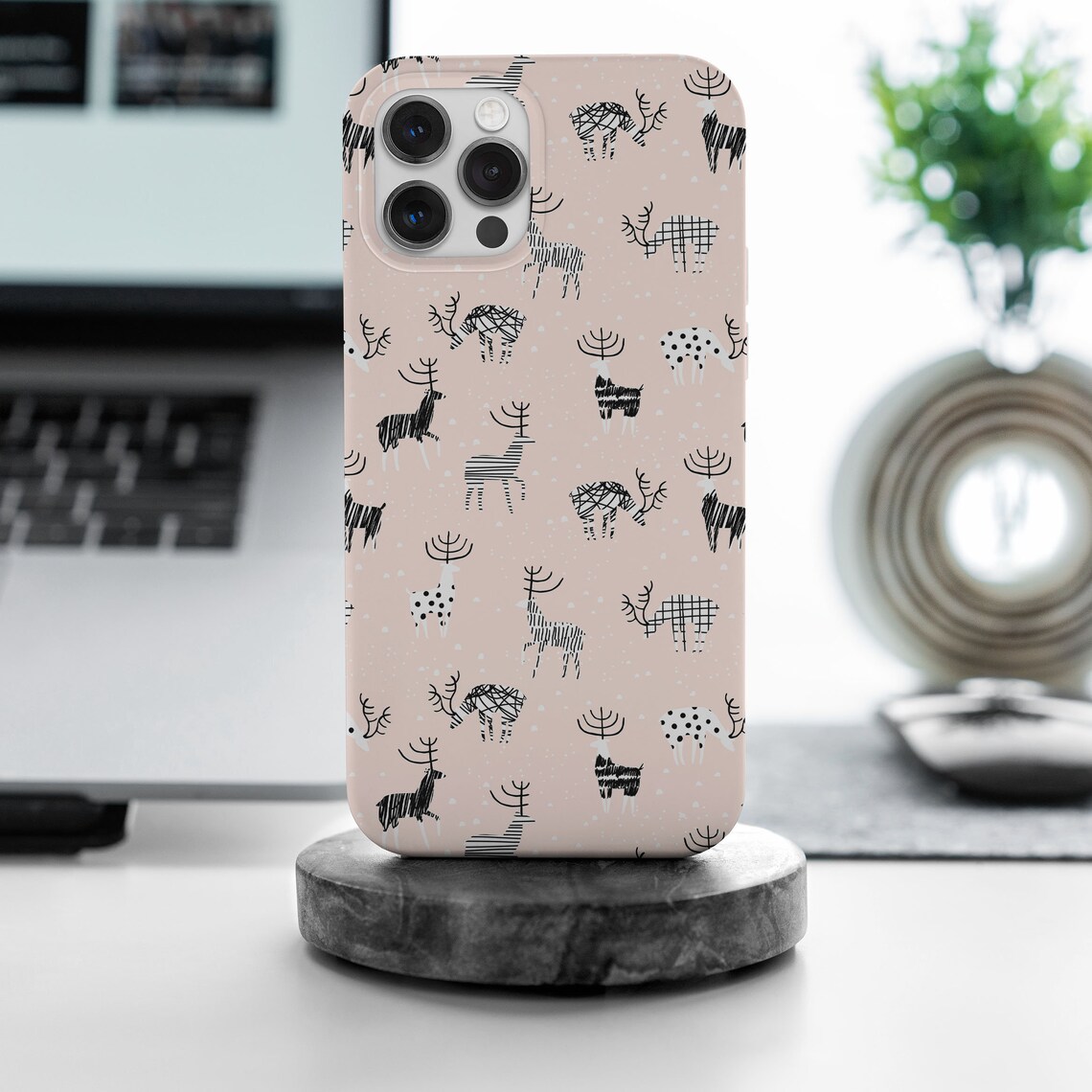 Cute Deer Pattern iPhone Case Deer iPhone 7/8/X/11/12 Etsy