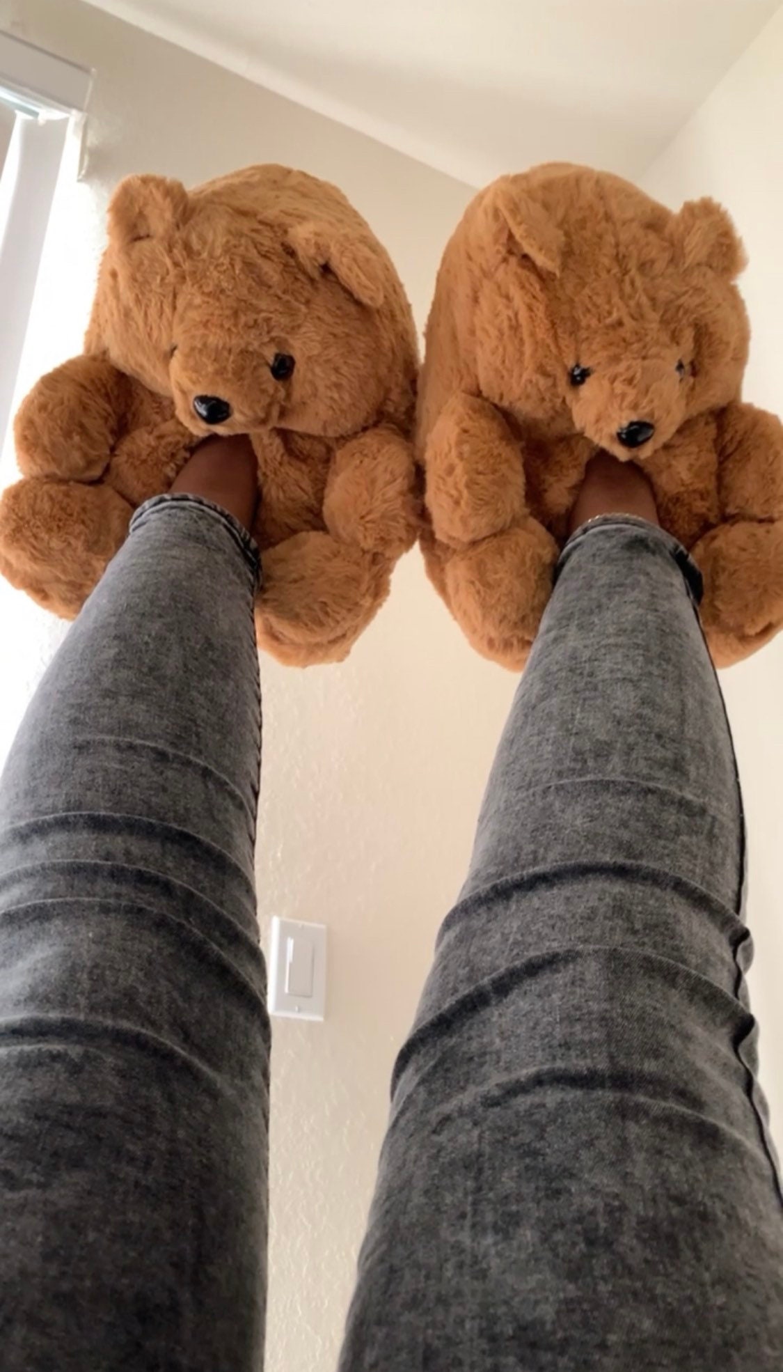 Teddy Bear Slippers Etsy