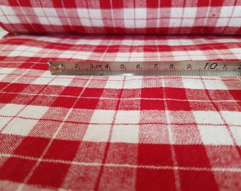 Antique peasant linen around 1930 handwoven red/white carved roll 0.63 cm x 9.10 m