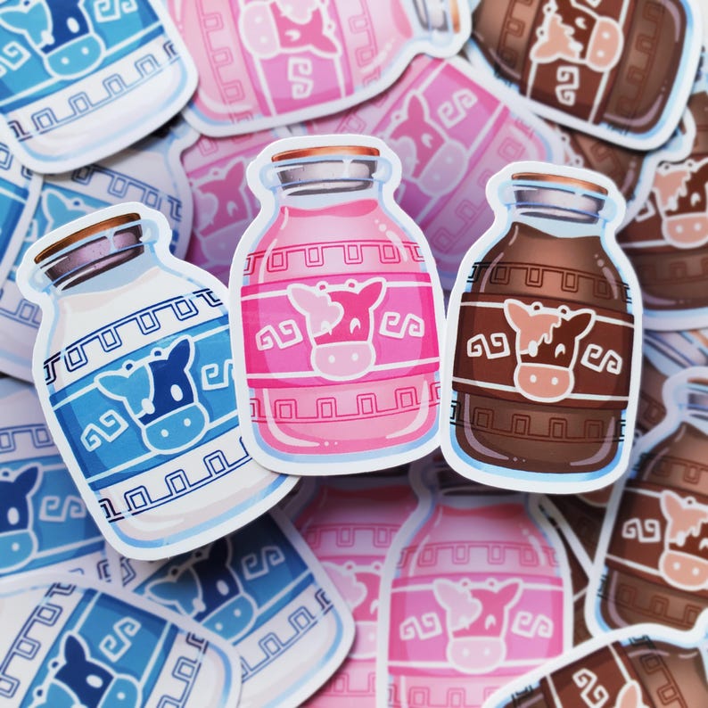 Milk Container Sticker Milk Bottles : Vinyl Stickers - Etsy