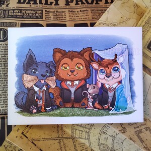 Fluffy Mischief Makers : 5x7 Art Print