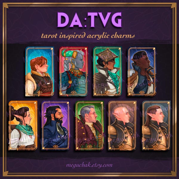 Tarots compagnons : breloque en acrylique feuille d'or