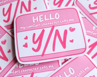 Y/N Name Tag : Vinyl Sticker