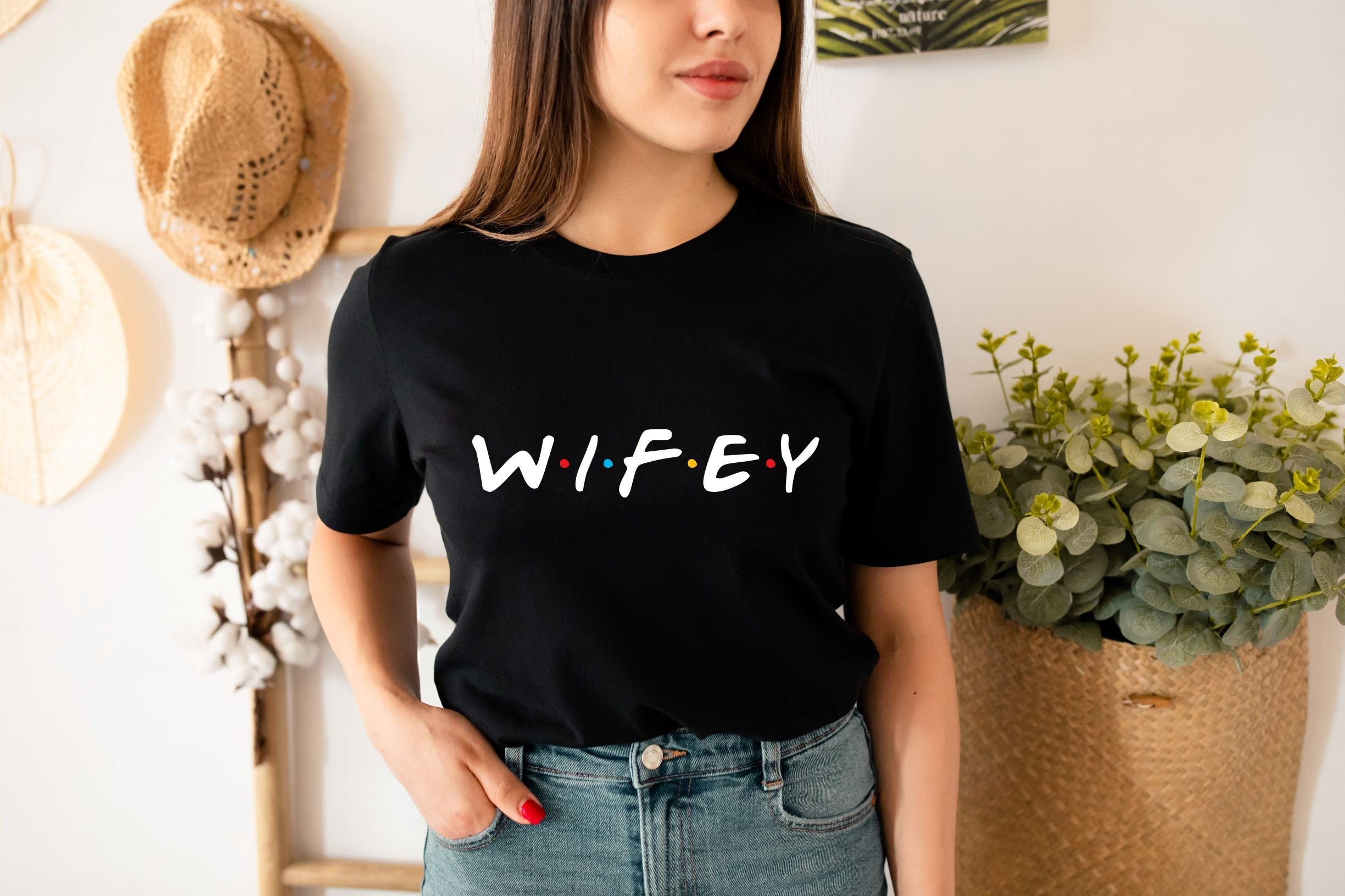 Wifey Hubby Custom Friends Shirt Couple Matching Tshirt | Etsy